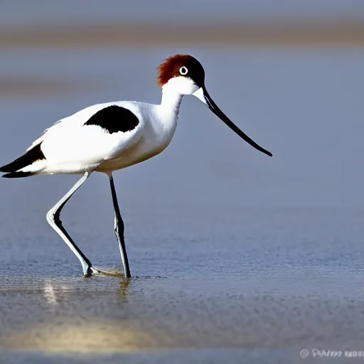 Prompt: pied avocet playing chess