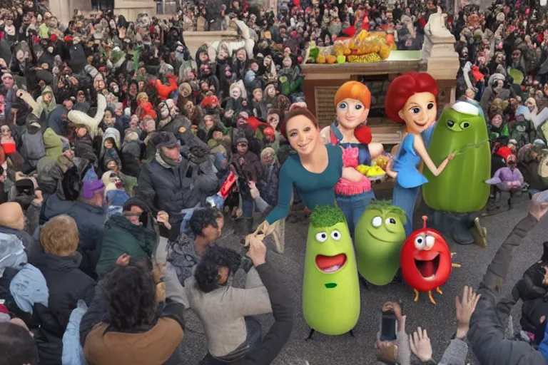 Image similar to veggie tales in the january 6th capitol riot news photo