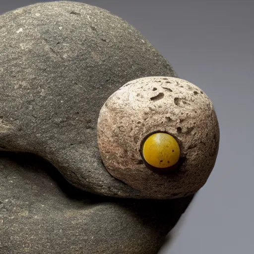 Image similar to a small rock with 2 wobbly eyes, stone, two round goggle eyes, focus, image of object