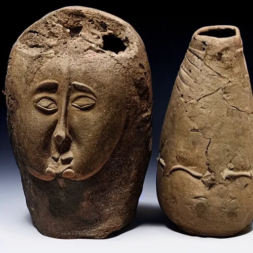 Image similar to chalcolithic iberian man and woman, bell beaker people of the chalcolithic and early bronze age atlantic, historical reproduction