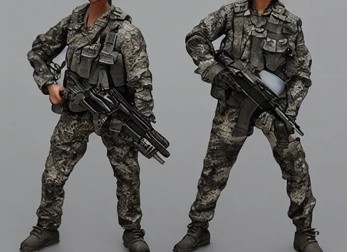 Prompt: Image on the store website, eBay, Full body, 80mm resin figure model of civilians