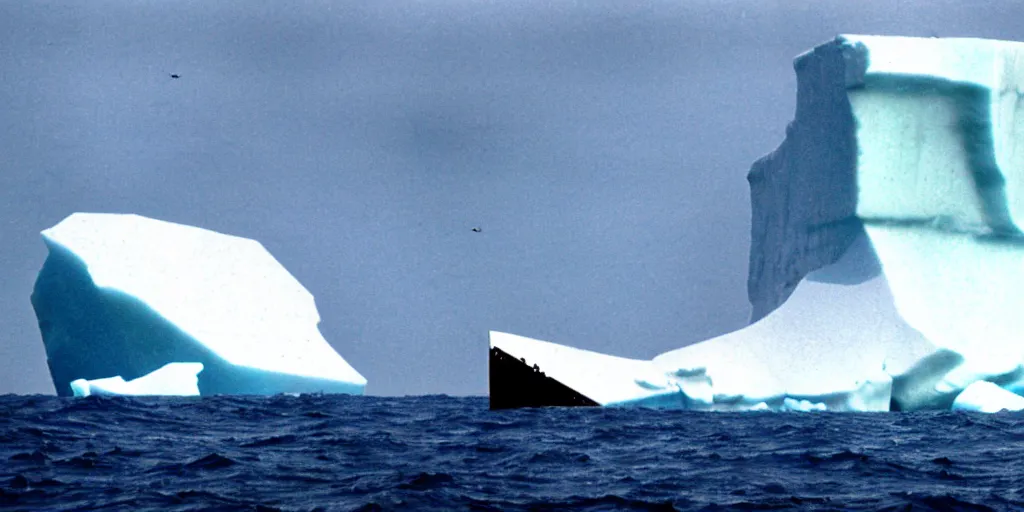 titanic crashing into an iceberg | Stable Diffusion | OpenArt