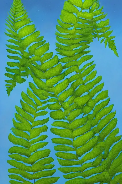 Image similar to painting of ferns by Vladimir kush