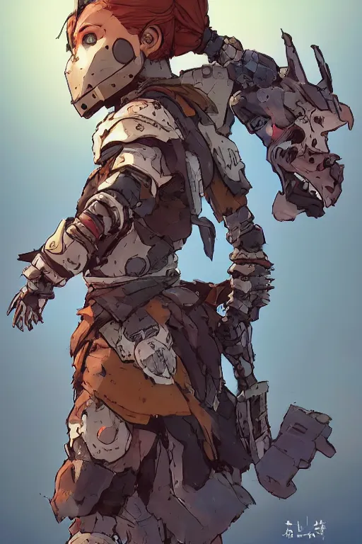 Image similar to combination suit armor aloy horizon forbidden west horizon zero dawn robot ninja mask helmet backpack tribal, art gta 5 comics, official fanart behance hd artstation by jesper ejsing, by rhads, makoto shinkai and lois van baarle, ilya kuvshinov, ossdraws radiating a glowing aura cgi rtx 2 0 2 2