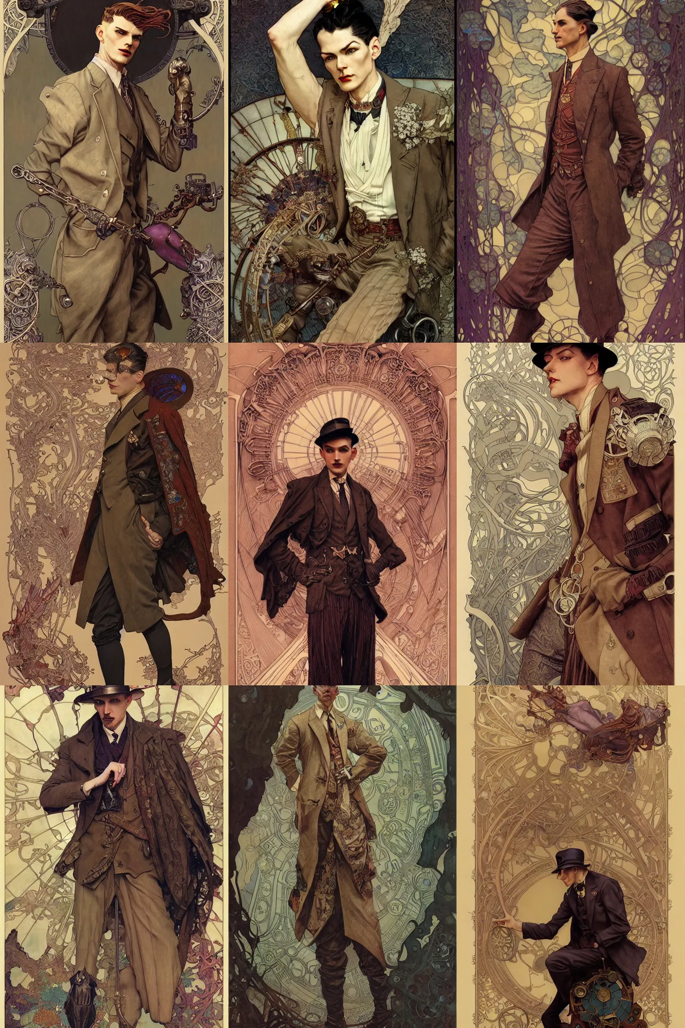 Prompt: male physician, 1 9 2 0 s fashion, fantasy, highly detailed, intricate, smooth, art by joseph leyendecker, peter mohrbacher, ruan jia, marc simonetti, ayami kojima, cedric peyravernay, alphonse mucha, victo ngai