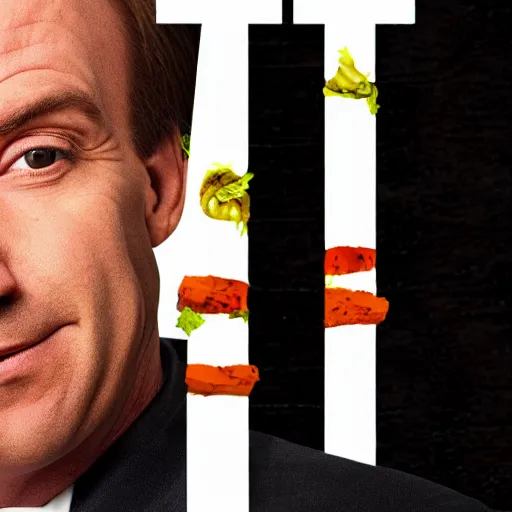 Prompt: saul goodman but it's grilled meat