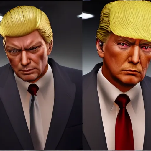 Image similar to Donald Trump in Yakuza 0, 8K