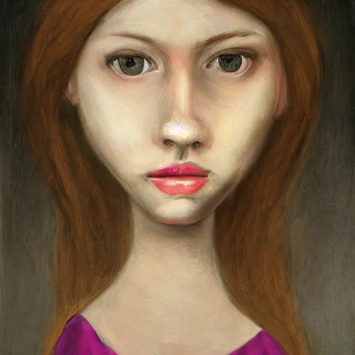 Image similar to portrait of a girl, vey bad taste art