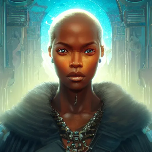 Prompt: african guild of thieves, science fiction, highly detailed, digital painting, beautiful eyes, symmetry, concept art, sharp focus, illustration, global illumination, radiant light, synthwave colors, detailed and intricate environment, art by artgerm and greg rutkowski and magali villeneuve and ilya kuvshinov!