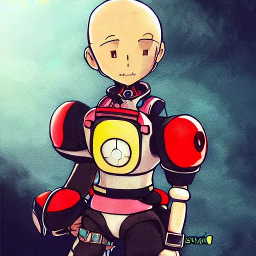 Prompt: portrait of bomberman, anime fantasy illustration by tomoyuki yamasaki, kyoto studio, madhouse, ufotable, trending on artstation