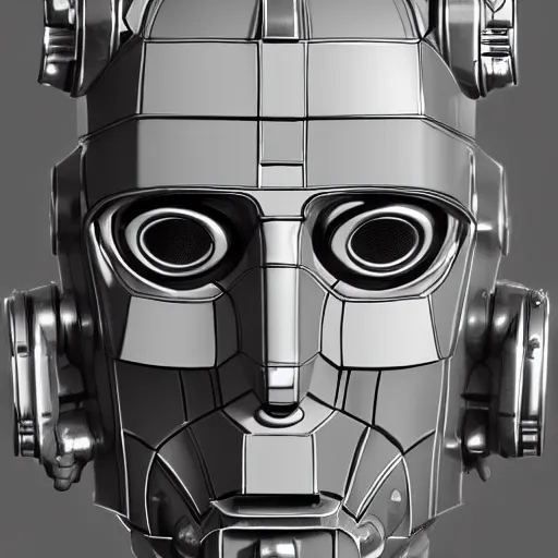 Image similar to close up of a cyberman with half of the mask broken of showing david tennant head pencil sketch cinematic lighting, render, fantasy