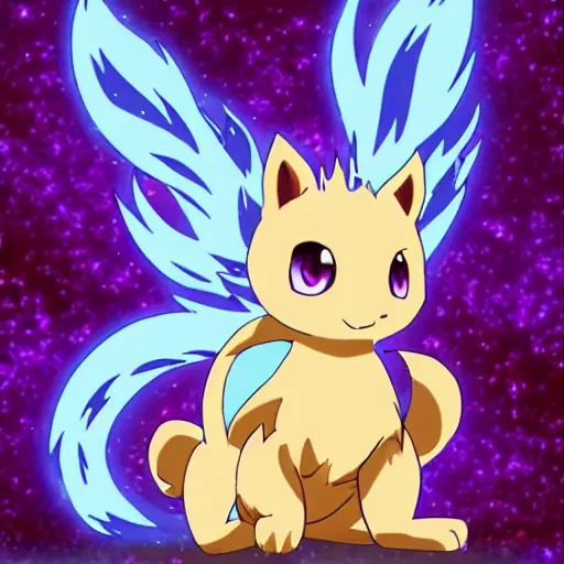 Image similar to vulpix, pokemon, as depicted in the anime