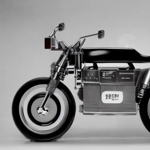 Image similar to high concept Honda motorbike for Uber delivery, futuristic, 1980, extremely detailed