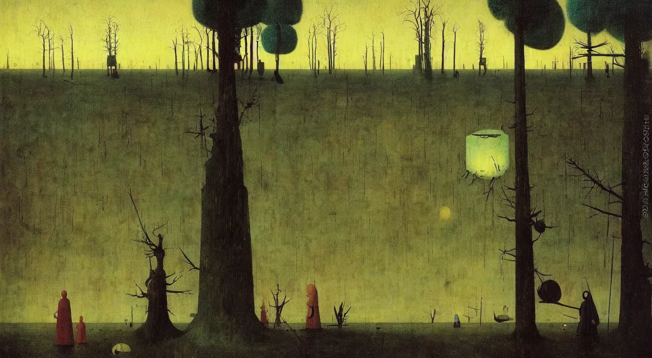 Image similar to single flooded wooden pole, very coherent and colorful high contrast masterpiece by franz sedlacek hieronymus bosch dean ellis simon stalenhag rene magritte gediminas pranckevicius, dark shadows, sunny day, hard lighting