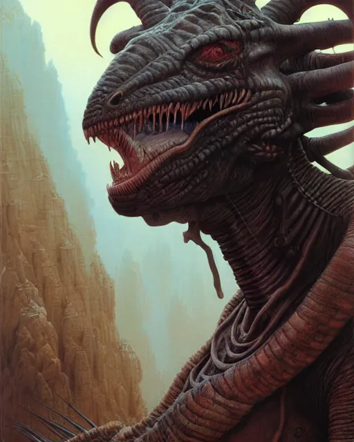 Image similar to a portrait of a yautja, ultra realistic, wide angle, intricate details, highly detailed by peter mohrbacher, hajime sorayama, wayne barlowe, boris vallejo, aaron horkey, gaston bussiere, craig mullins