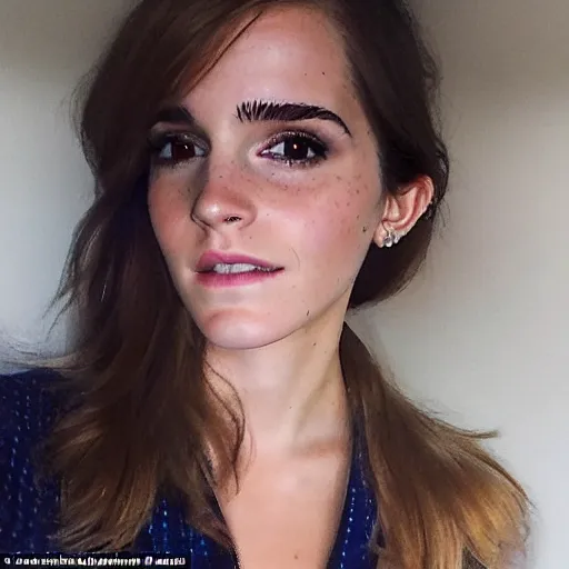 Image similar to a full - figure profile photograph of a woman who is a genetic combination of emma watson and kim kardashian