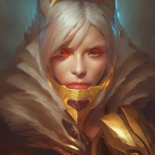 Image similar to Ahr,i League of legends, fantasy, portrait, highly detailed, digital painting, trending on artstation, concept art, sharp focus, illustration, art by artgerm and greg rutkowski and magali villeneuve