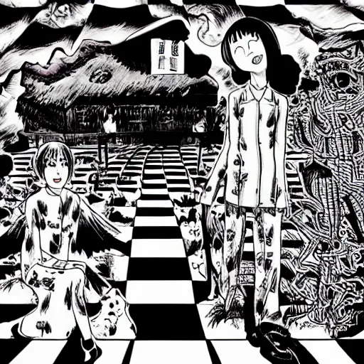 Prompt: junji ito manga