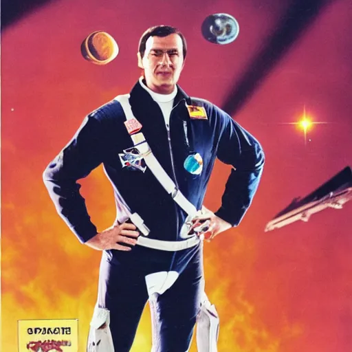 Image similar to six million dollar man in space