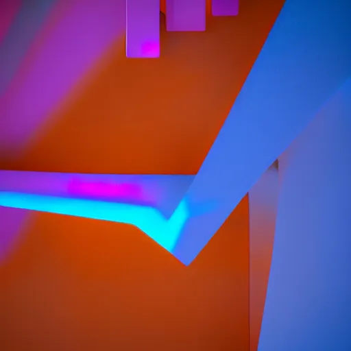 Image similar to : colorful abstract sculpture on the wall in modern architecture cinematic lighting, hyper - realistic, detailed, render by c 4 d octane, unreal engine, 8 k 3 d render