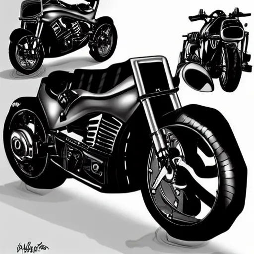 Prompt: batman style motorcycle
