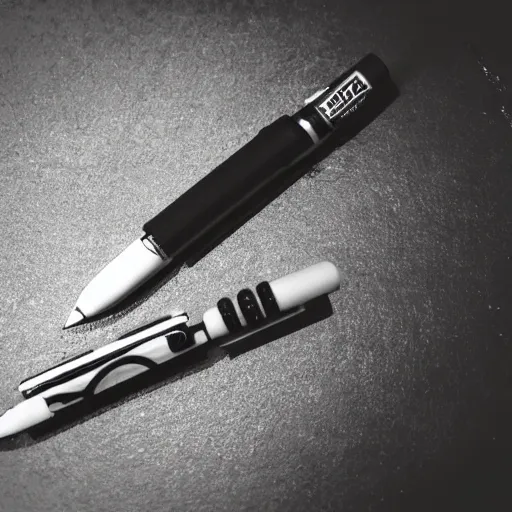 Prompt: a photo of a combat ink pen