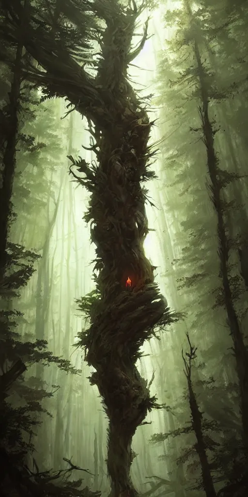 Image similar to Spirit soul of forest, by Greg Rutkowski