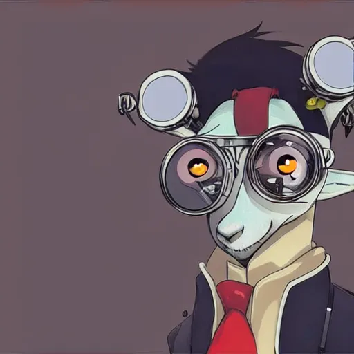 Image similar to a rat with steampunk googles, from Evangelion