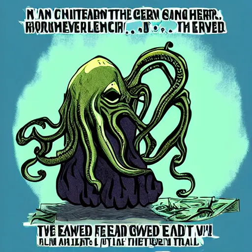 Prompt: cthulhu giving a ted talk