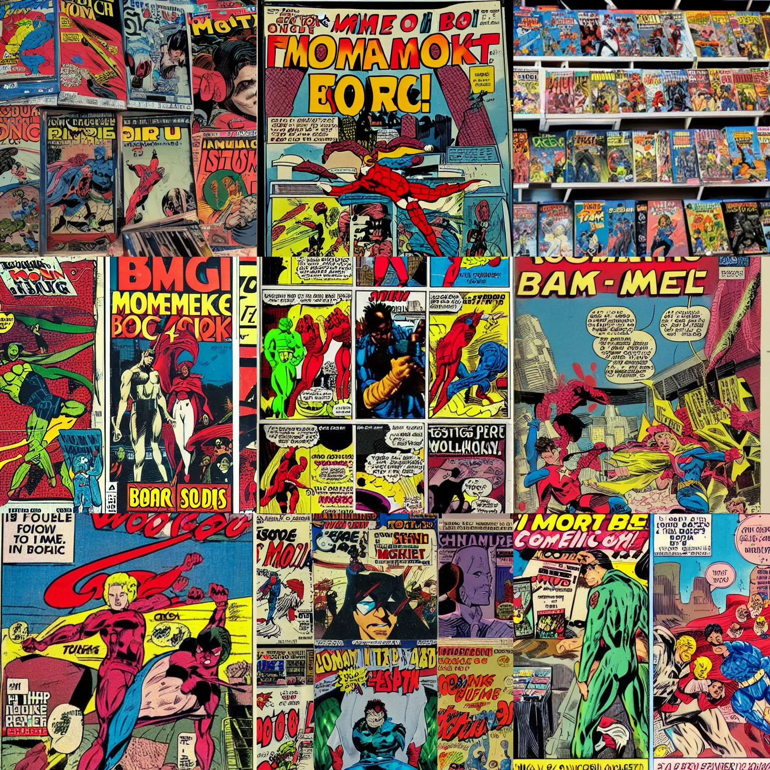 Prompt: when i first went to the comic book market, i i know what it feels like to be astonished by a picture