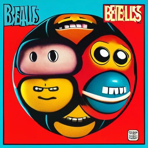 Image similar to 8 0's madballs toys on the beatles album cover, 8 k resolution, hyperdetailed, surrealism