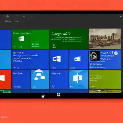 Prompt: UI of windows 12, screenshot, early access