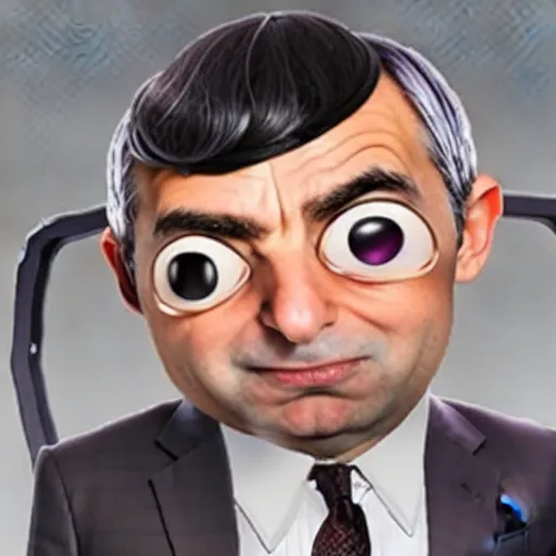 Prompt: Mr. Bean as an Overwatch hero