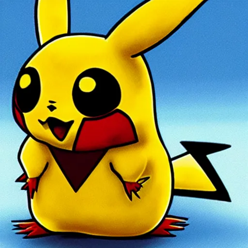 Prompt: an angry pikachu, realistic