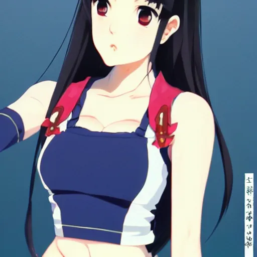 Image similar to a beautiful young japanese anime kat dennings alluring instagram model in crop top, by ilya kuvshinov and artgerm, aesthetic, gorgeous, alluring, attractive, gapmoe yandere grimdark, trending on pixiv fanbox, painted by greg rutkowski makoto shinkai takashi takeuchi studio ghibli, akihiko yoshida