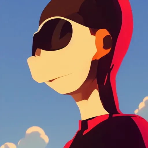 Image similar to face icon stylized minimalist flcl, loftis, cory behance hd by jesper ejsing, by rhads, makoto shinkai and lois van baarle, ilya kuvshinov, rossdraws global illumination