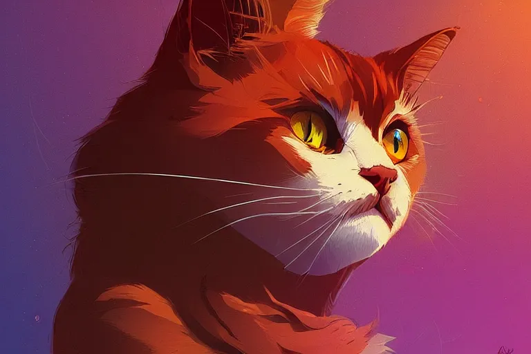 Image similar to ragdoll cat by petros afshar and james gilleard and alena aenami, trending on deviantart, masterpiece, detailed, warm colors