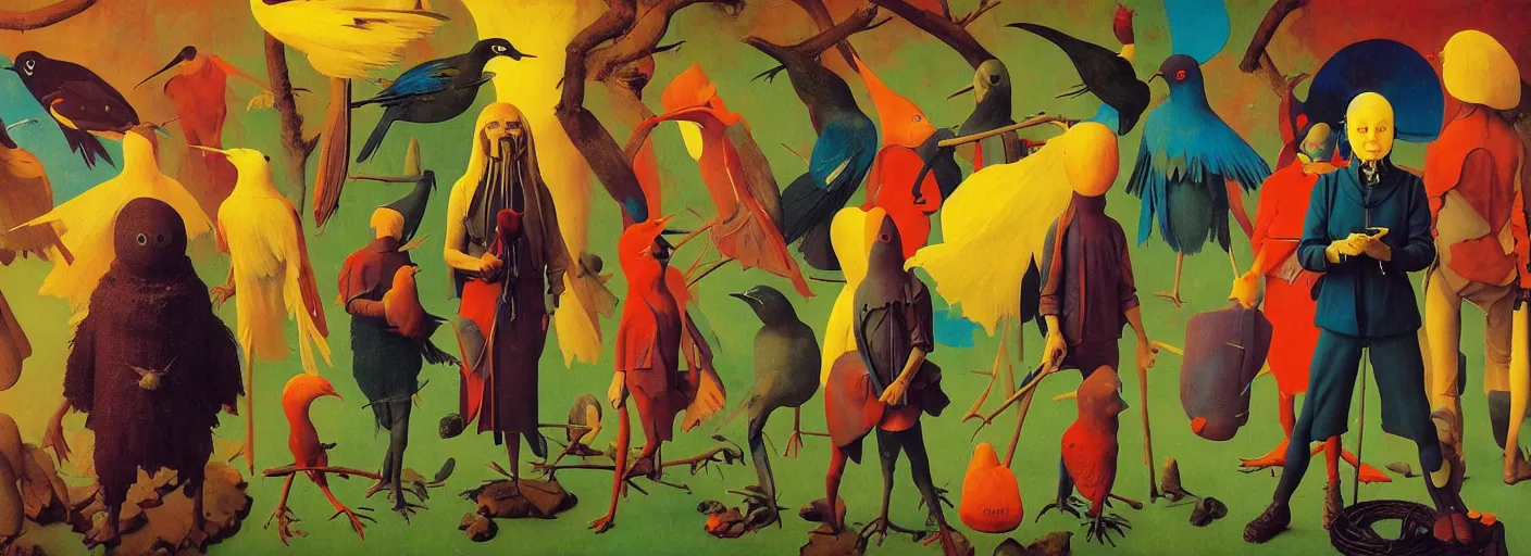 Image similar to full - body surreal colorful bird rpg character concept art anatomy, action pose, very coherent and colorful high contrast masterpiece by norman rockwell franz sedlacek hieronymus bosch dean ellis simon stalenhag rene magritte gediminas pranckevicius, dark shadows, sunny day, hard lighting, reference sheet white! background