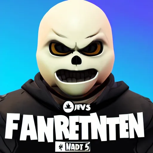 Prompt: sans from undertale in fortnite