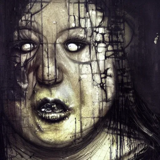 Image similar to portrait of the face of big fat old sumoringer as despair from sandman, venus of willendorf, by jeremy mann, by gregory crewdson, by bastien lecouffe deharme, by russ mills, sad face, topknot, black hair, mourning, black eyes, white room, soft lightning, high detailed, 8 k