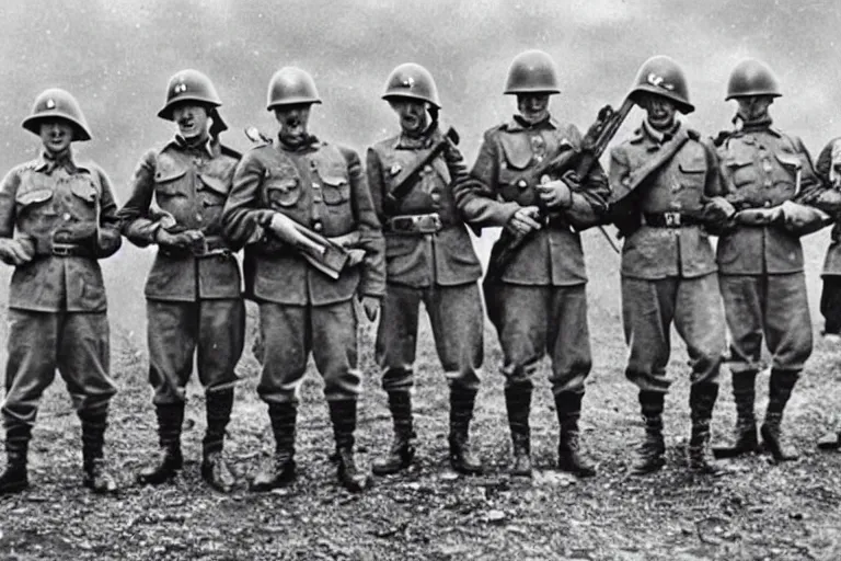 Prompt: minions as german soldiers in ww 2