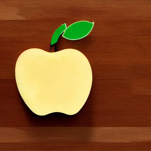 Image similar to apple made of cheese