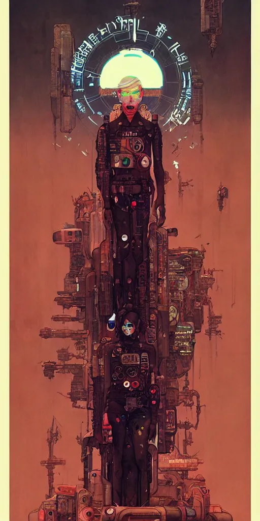 Image similar to cyberpunk propaganda poster by chiara bautista, beksinski and norman rockwell and greg rutkowski weta studio, and lucasfilm