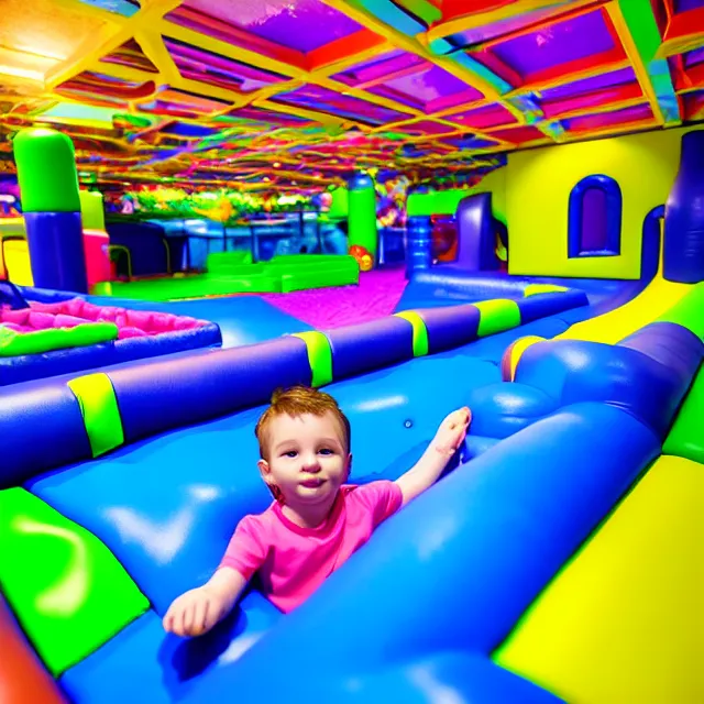 Prompt: infinite soft play area, highly detailed, 8 k, hdr, smooth, sharp focus, high resolution, award - winning photo