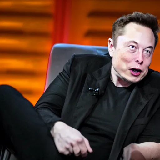 Prompt: elon musk portrayed as a fork