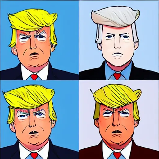 Image similar to donald trump as an anime character