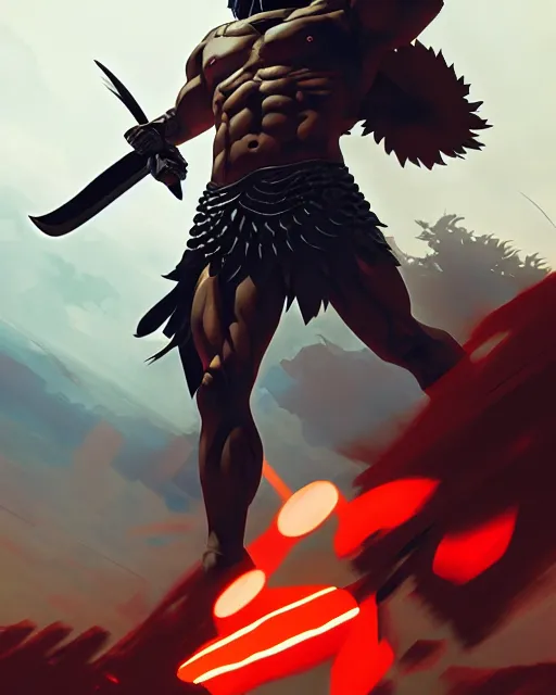 Image similar to the great greek warrior achilles anime screenshot, anime, intricate, sharp focus, illustration, highly detailed, digital painting, clean artstyle, concept art, matte, art by ilya kuvshinov and ruan jia and greg rutkowski, masterpiece