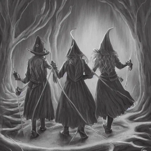 Image similar to witches around a fire, historical image, highly detailed, spooky, halloween, trending on artstation