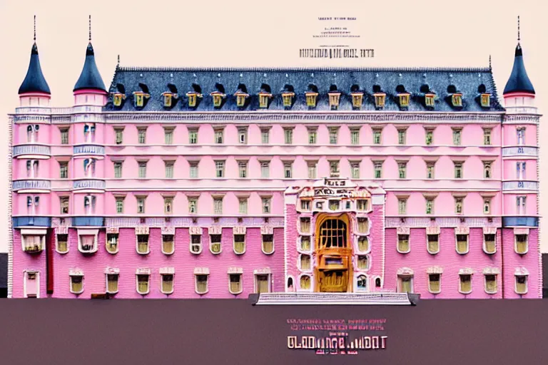 Image similar to highly detailed vector art of The Grand Budapest Hotel by Wes Anderson, hyperrealistic, photorealistic, artstyle, highly detailed, sharp