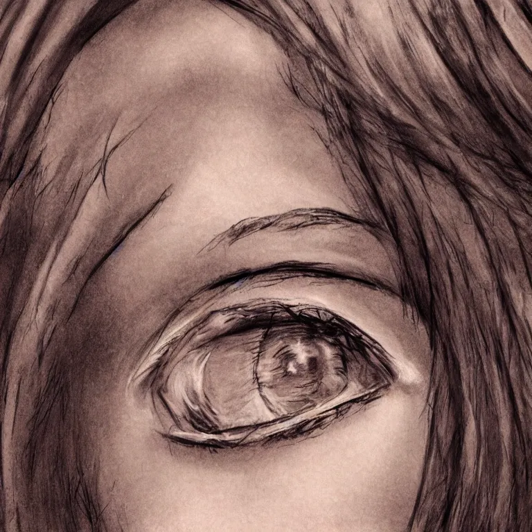 Image similar to close up of a girl crying, illustration, highly detailed, trending on art station, award winning
